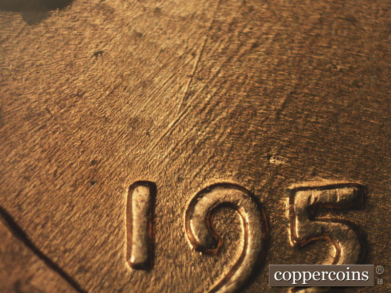 Die-stage B marker on 1957D•1MM•066 (1957 Repunched Mint Mark).