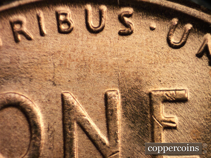 Die-stage C marker on 1957D•1MM•081 (1957 Repunched Mint Mark).