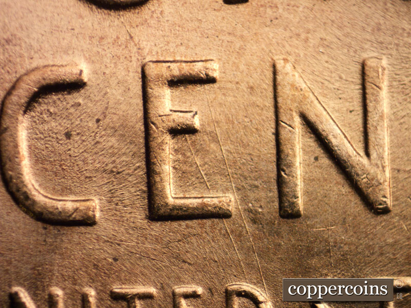 Die-stage C marker on 1957D•1MM•081 (1957 Repunched Mint Mark).