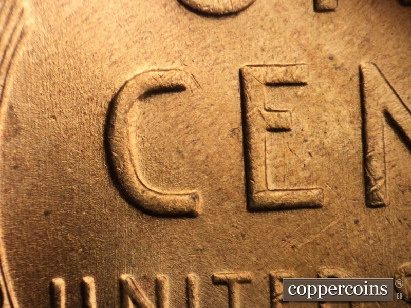 Die-stage B marker on 1957D•1MM•088 (1957 Repunched Mint Mark).