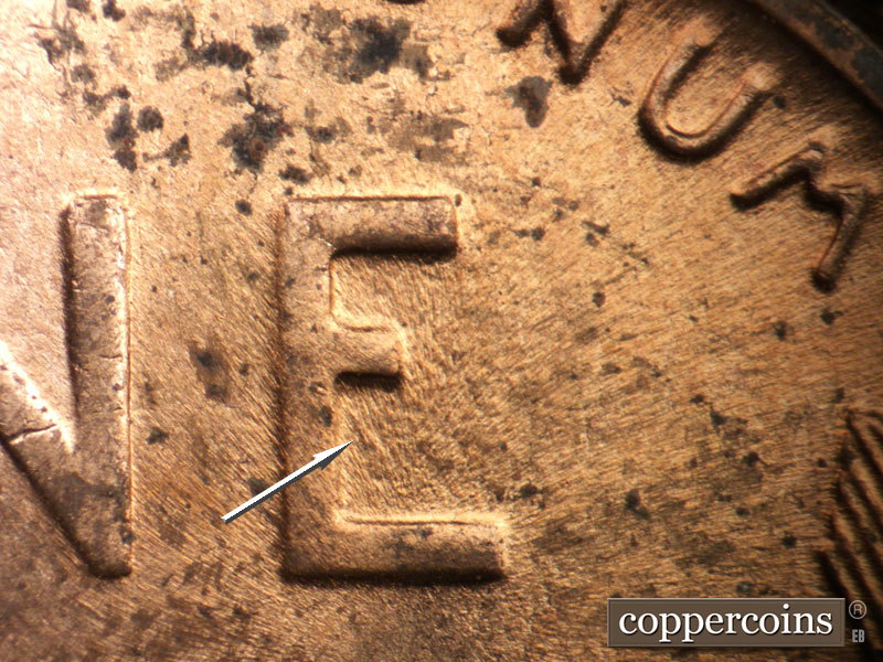 Die-stage C marker on 1957D•1MM•100 (1957 Repunched Mint Mark).