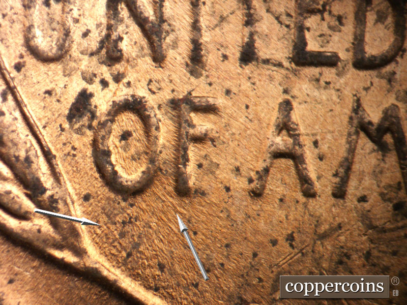Die-stage C marker on 1957D•1MM•100 (1957 Repunched Mint Mark).