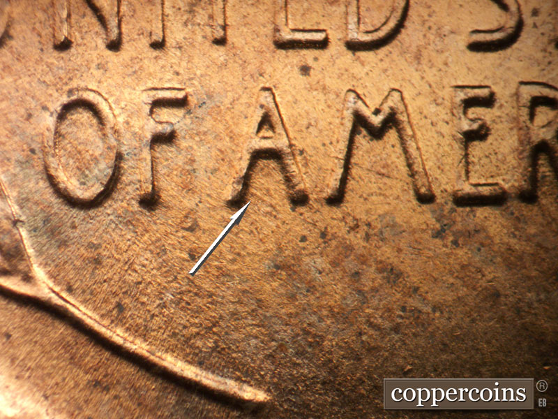 Die-stage C marker on 1958D•1MM•002 (1958 Repunched Mint Mark).