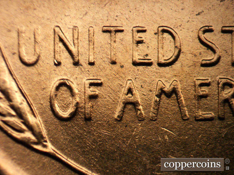 Die-stage B marker on 1958D•1MM•009 (1958 Repunched Mint Mark).
