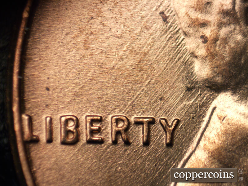 Die-stage B marker on 1958D•1MM•015 (1958 Repunched Mint Mark).