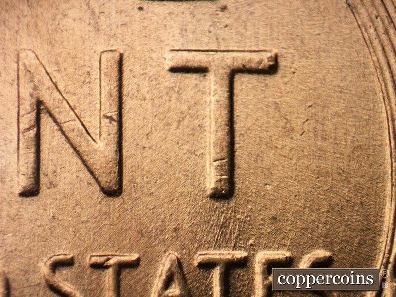 Die-stage C marker on 1958D•1MM•017 (1958 Repunched Mint Mark).