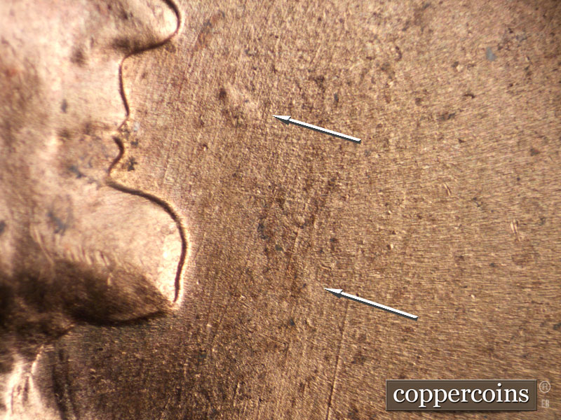 Die-stage C marker on 1958D•1MM•019 (1958 Repunched Mint Mark).