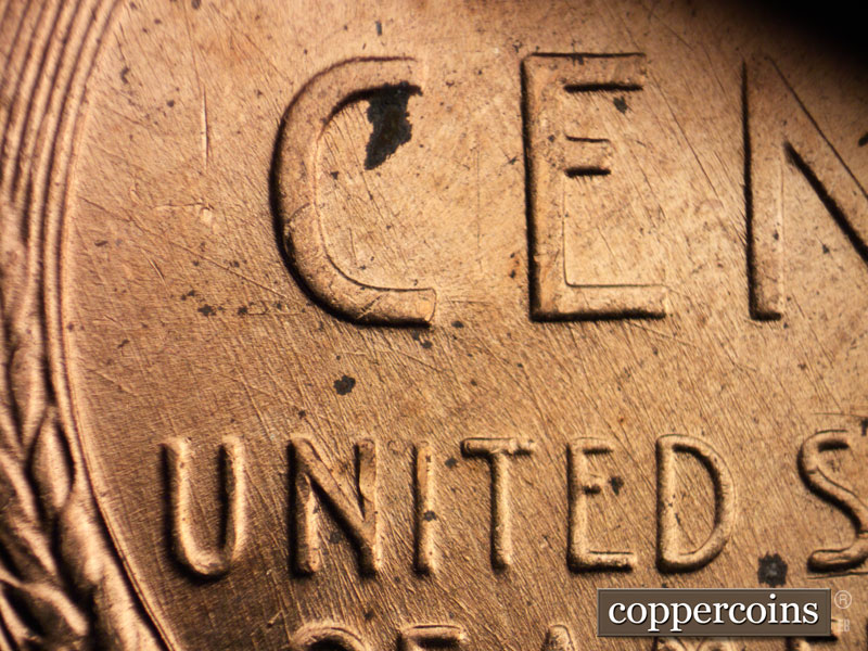 Die-stage B marker on 1958D•1MM•023 (1958 Repunched Mint Mark).