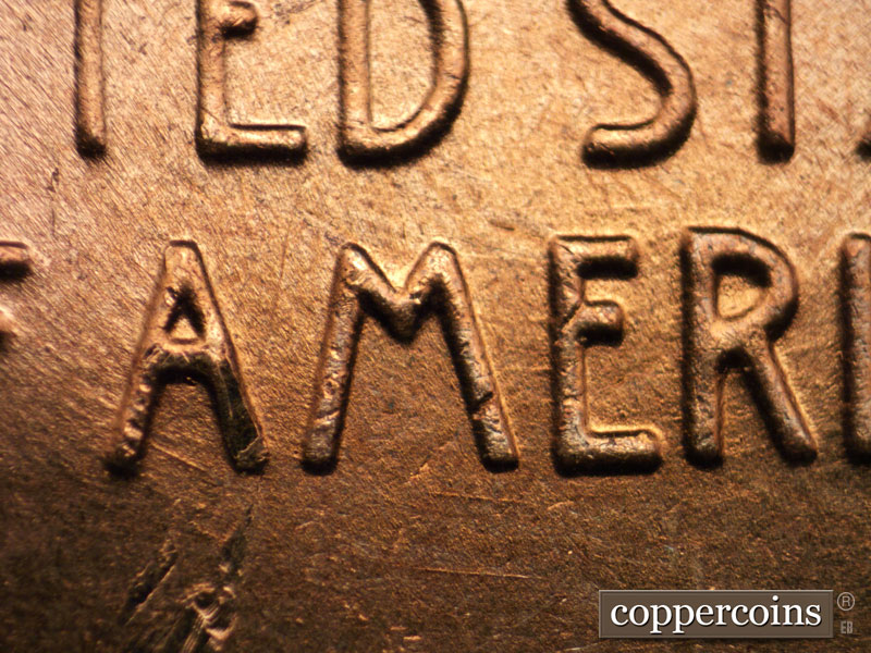 Die-stage C marker on 1958D•1MM•023 (1958 Repunched Mint Mark).