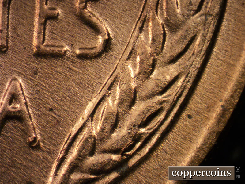 Die-stage C marker on 1958D•1MM•030 (1958 Repunched Mint Mark).