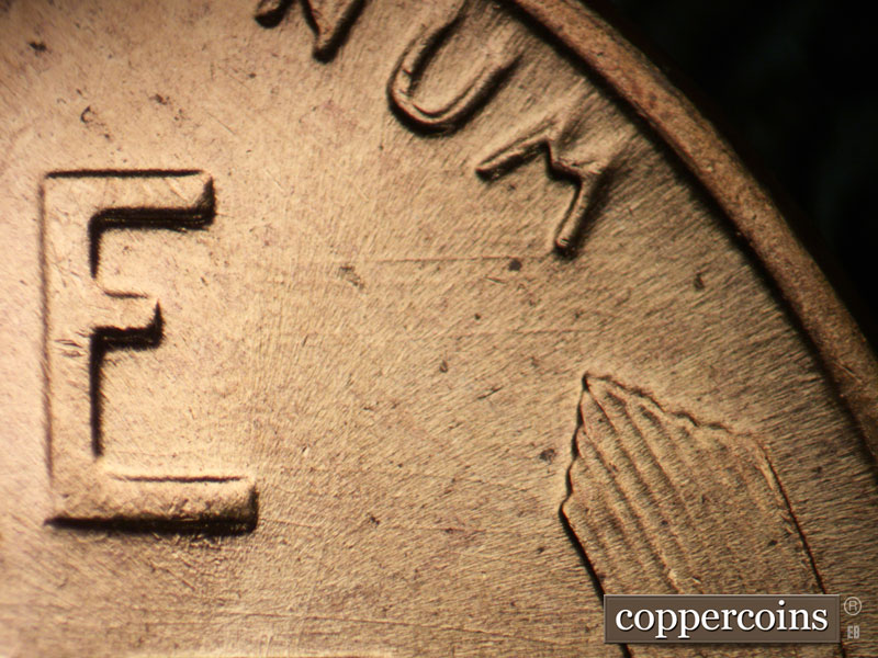 Die-stage C marker on 1958D•1MM•035 (1958 Repunched Mint Mark).