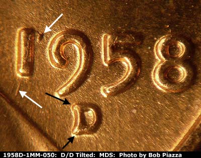 1958 Lincoln cent obverse, CopperCoins die 1958D•1MM•050.