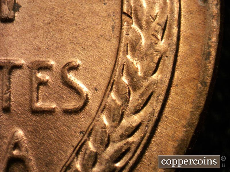 Die-stage C marker on 1958D•1MM•050 (1958 Repunched Mint Mark).