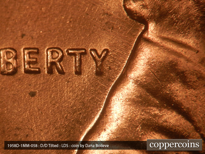 Die-stage C marker on 1958D•1MM•058 (1958 Repunched Mint Mark).