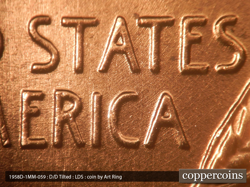 Die-stage C marker on 1958D•1MM•059 (1958 Repunched Mint Mark).