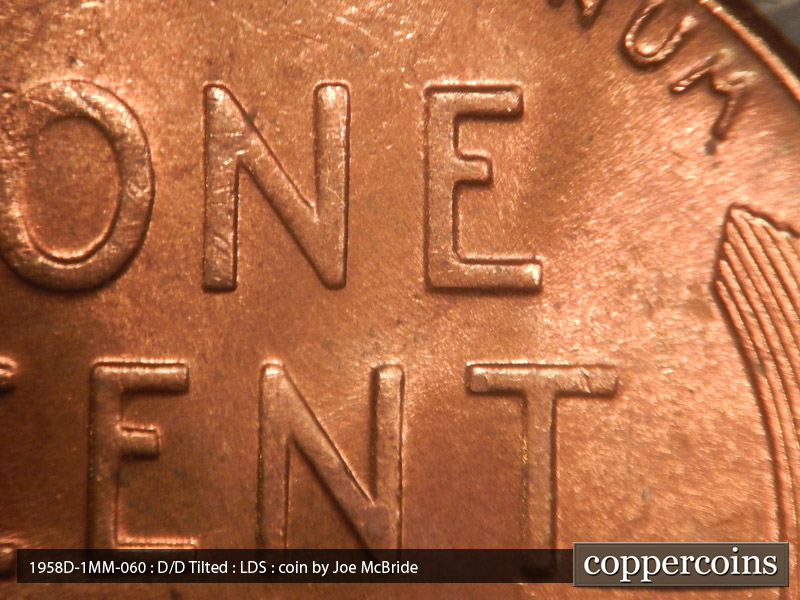 Die-stage C marker on 1958D•1MM•060 (1958 Repunched Mint Mark).