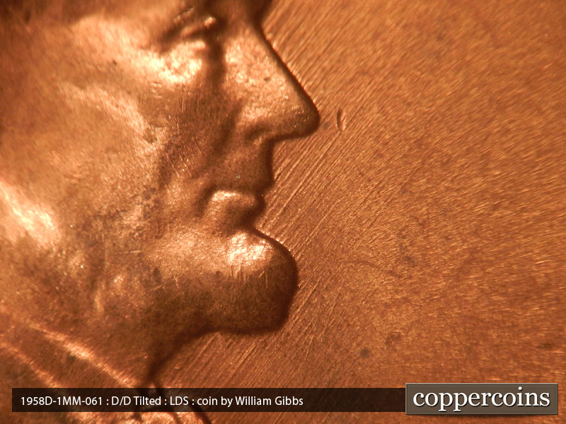 Die-stage C marker on 1958D•1MM•061 (1958 Repunched Mint Mark).