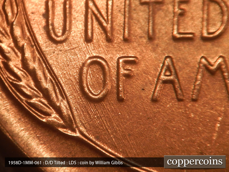 Die-stage C marker on 1958D•1MM•061 (1958 Repunched Mint Mark).