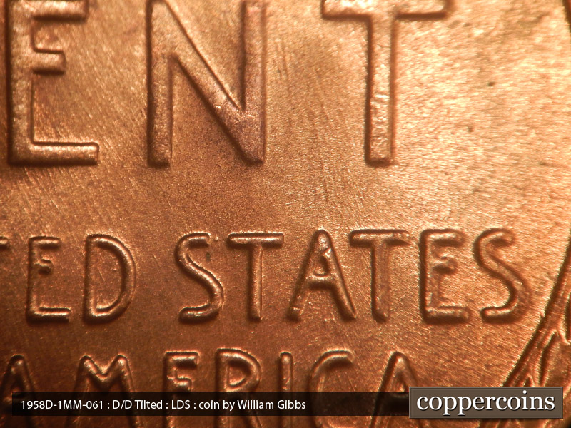 Die-stage C marker on 1958D•1MM•061 (1958 Repunched Mint Mark).