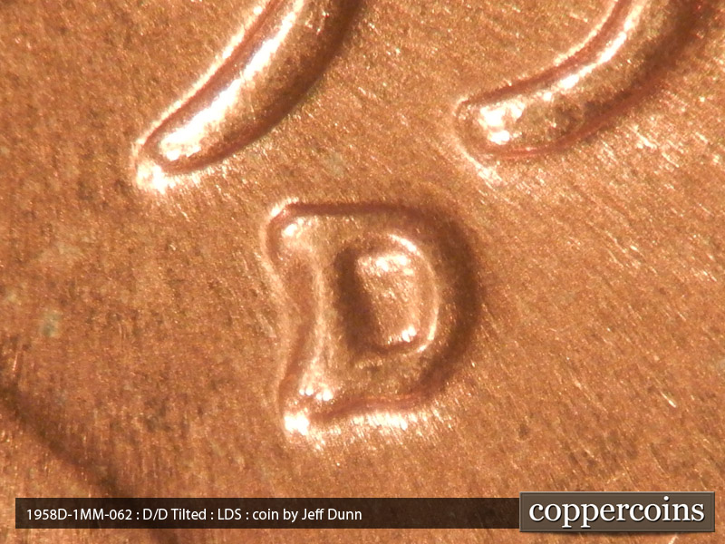 Die-stage C marker on 1958D•1MM•062 (1958 Repunched Mint Mark).