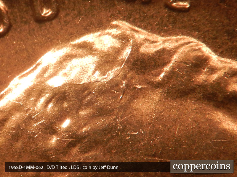 Die-stage C marker on 1958D•1MM•062 (1958 Repunched Mint Mark).