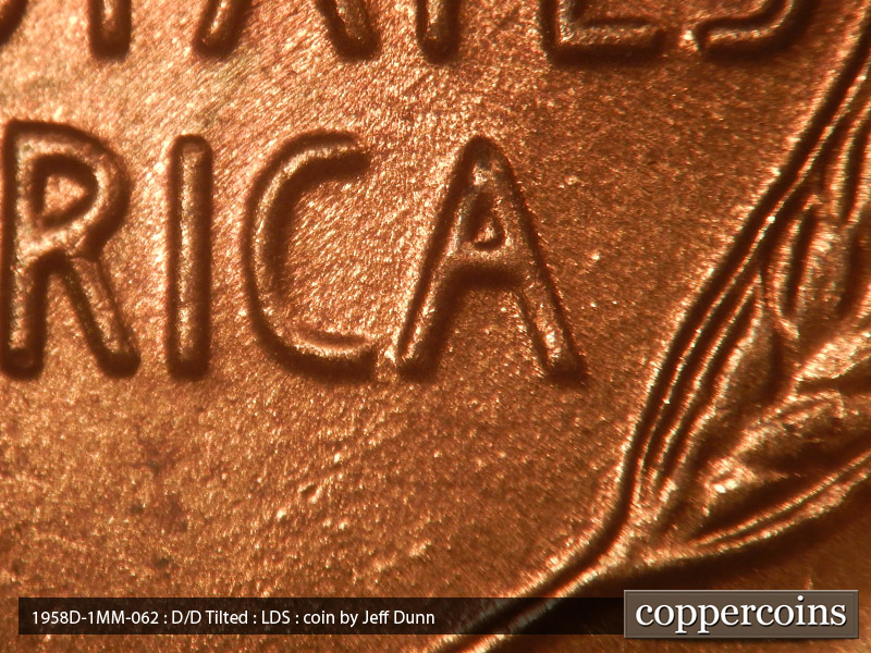 Die-stage C marker on 1958D•1MM•062 (1958 Repunched Mint Mark).