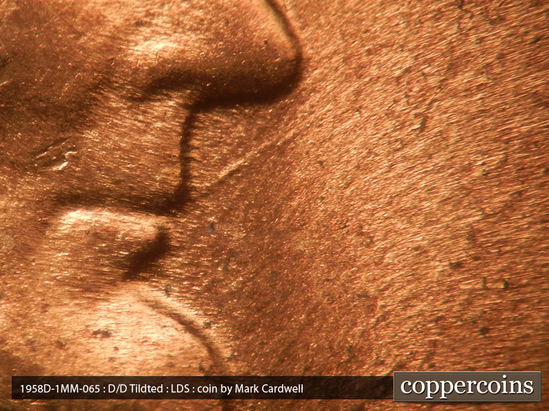 Die-stage C marker on 1958D•1MM•065 (1958 Repunched Mint Mark).