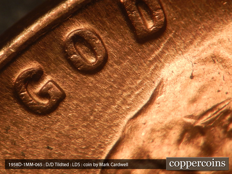Die-stage C marker on 1958D•1MM•065 (1958 Repunched Mint Mark).