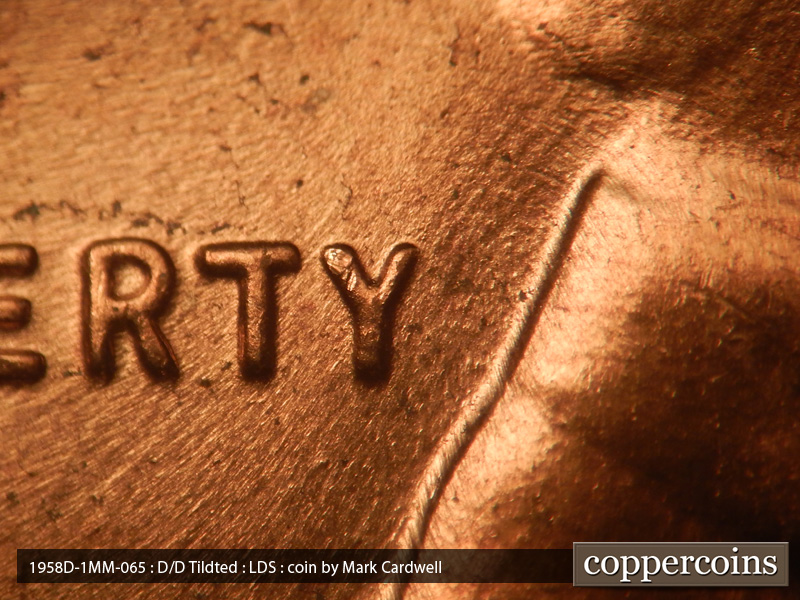 Die-stage C marker on 1958D•1MM•065 (1958 Repunched Mint Mark).