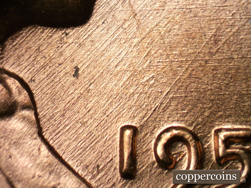 Die-stage C marker on 1958D•1MM•082 (1958 Repunched Mint Mark).