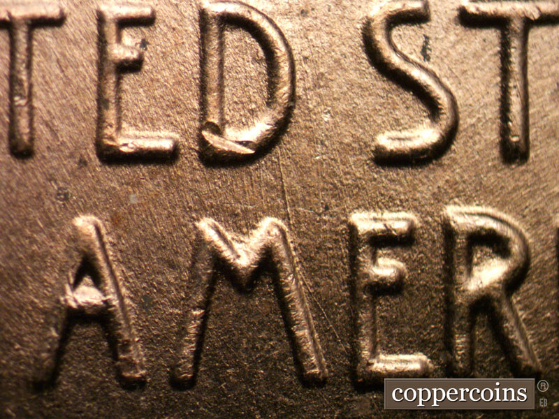 Die-stage C marker on 1958D•1MM•082 (1958 Repunched Mint Mark).