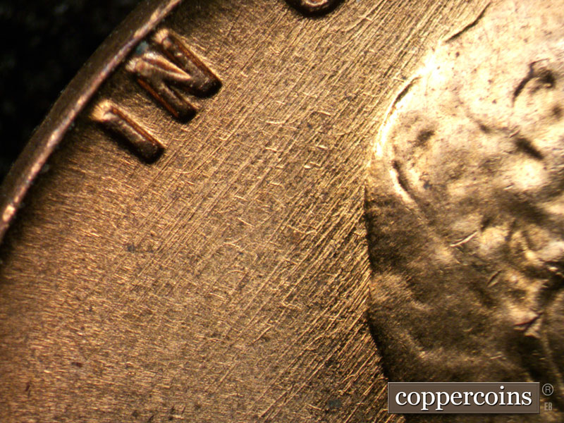 Die-stage B marker on 1958D•1MM•084 (1958 Repunched Mint Mark).