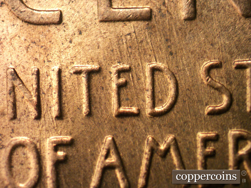 Die-stage B marker on 1958D•1MM•085 (1958 Repunched Mint Mark).