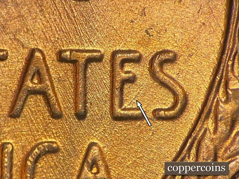 Die-stage C marker on 1958D•1MM•086 (1958 Repunched Mint Mark).