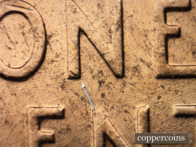 Die-stage B marker on 1958D•1MM•088 (1958 Repunched Mint Mark).