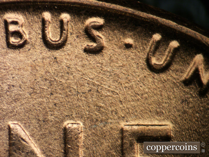 Die-stage B marker on 1958D•1MM•092 (1958 Repunched Mint Mark).