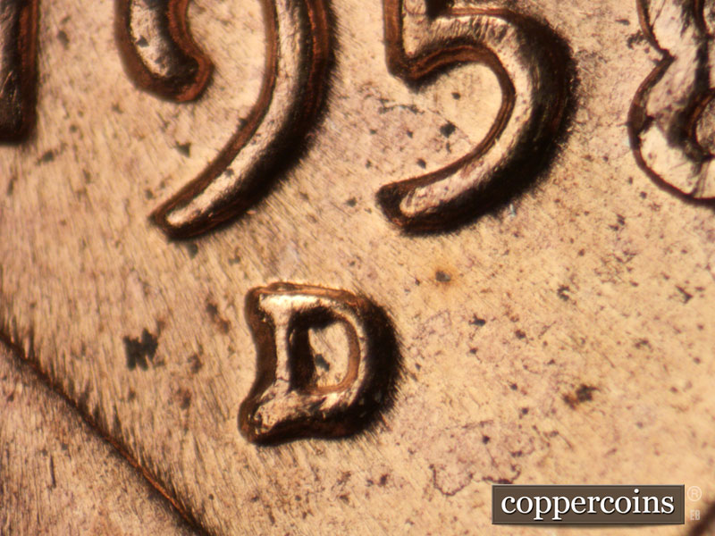 1958 Lincoln cent obverse, CopperCoins die 1958D•1MM•101.