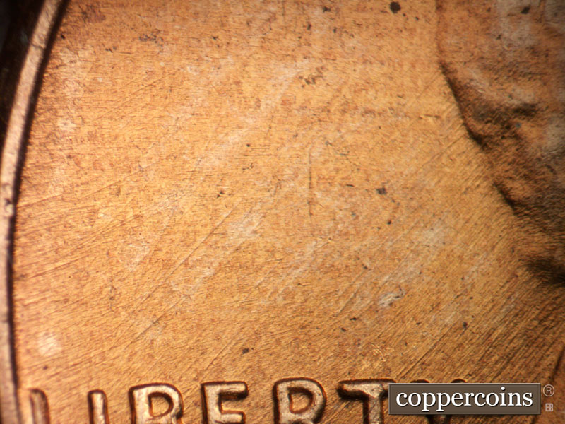 Die-stage B marker on 1958D•1MM•107 (1958 Repunched Mint Mark).