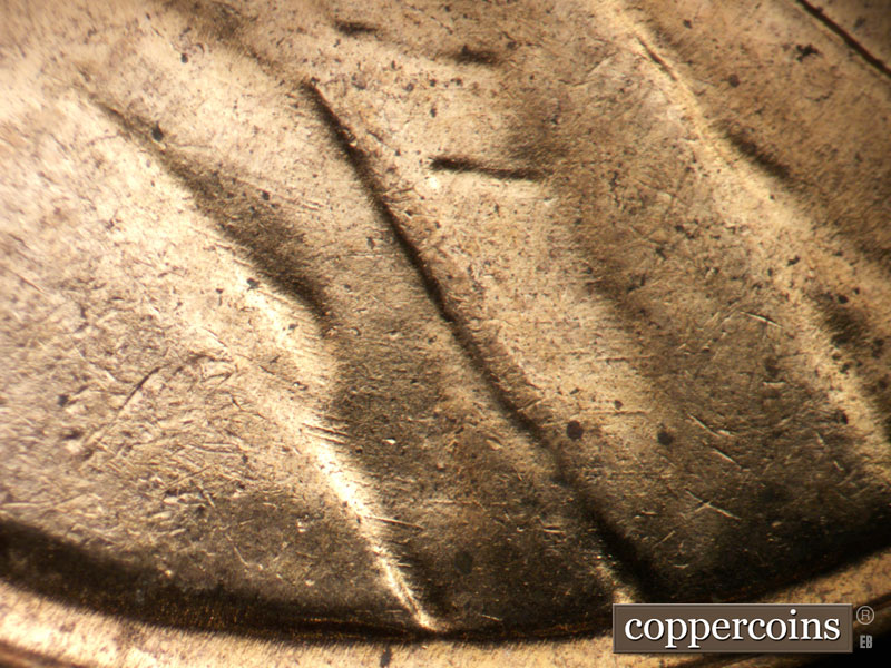 Die-stage B marker on 1958D•1MM•109 (1958 Repunched Mint Mark).
