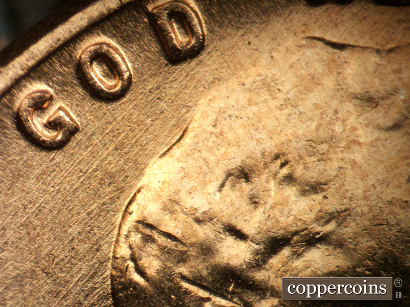 Die-stage B marker on 1958D•1MM•110 (1958 Repunched Mint Mark).