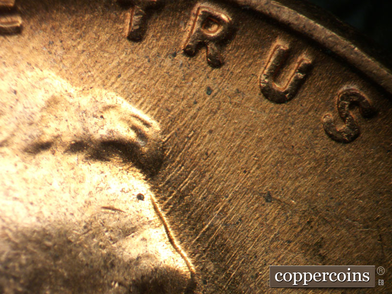 Die-stage C marker on 1958D•1MM•110 (1958 Repunched Mint Mark).