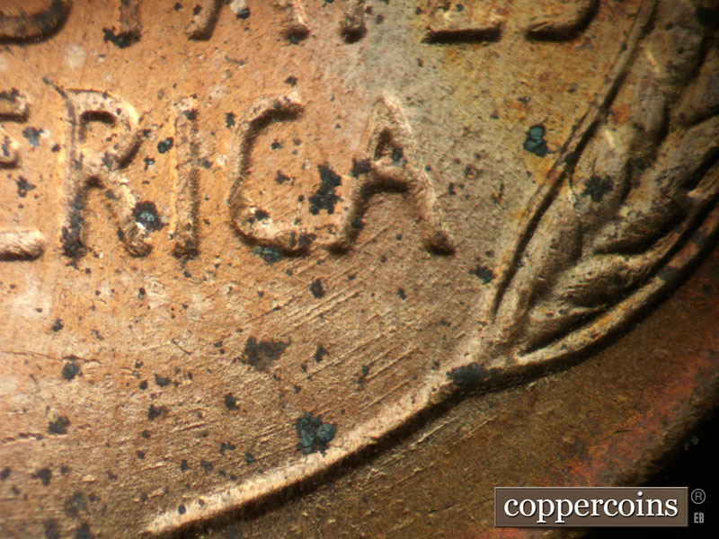 Die-stage C marker on 1958D•1MM•110 (1958 Repunched Mint Mark).