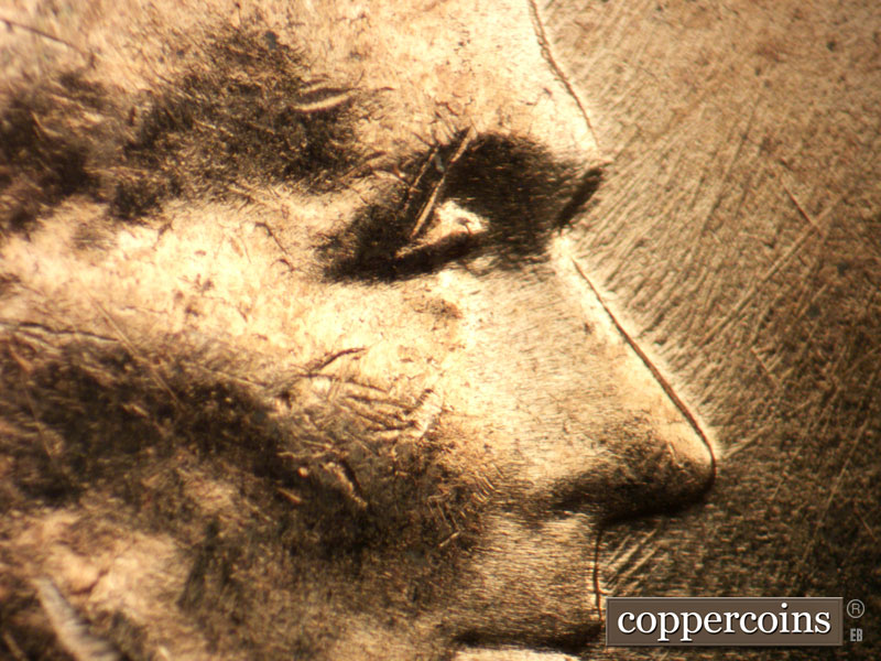 1959 Lincoln cent obverse, CopperCoins die 1959D•1DO•006.