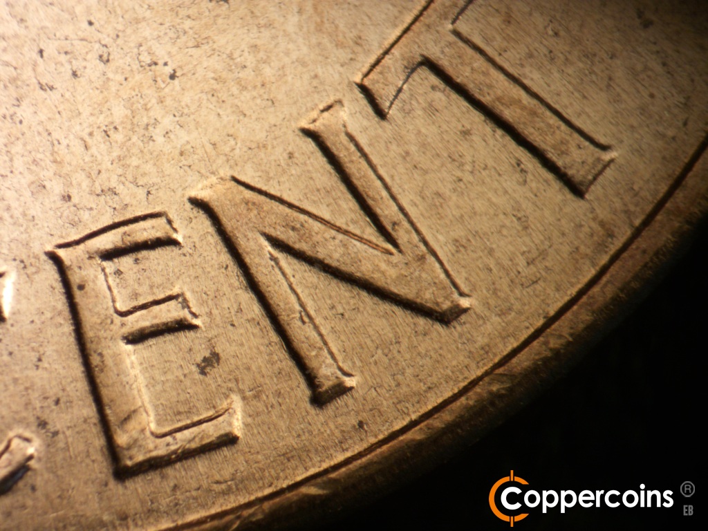 Die-stage B marker on 1959D•1DR•002 showing Doubling shows on CENT.