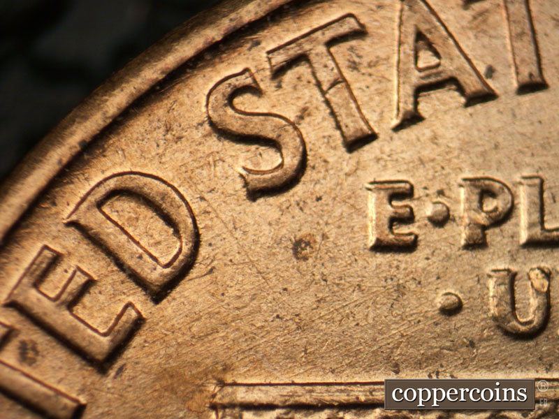 Die-stage B marker on 1959D•1MM•005 (1959 Repunched Mint Mark).