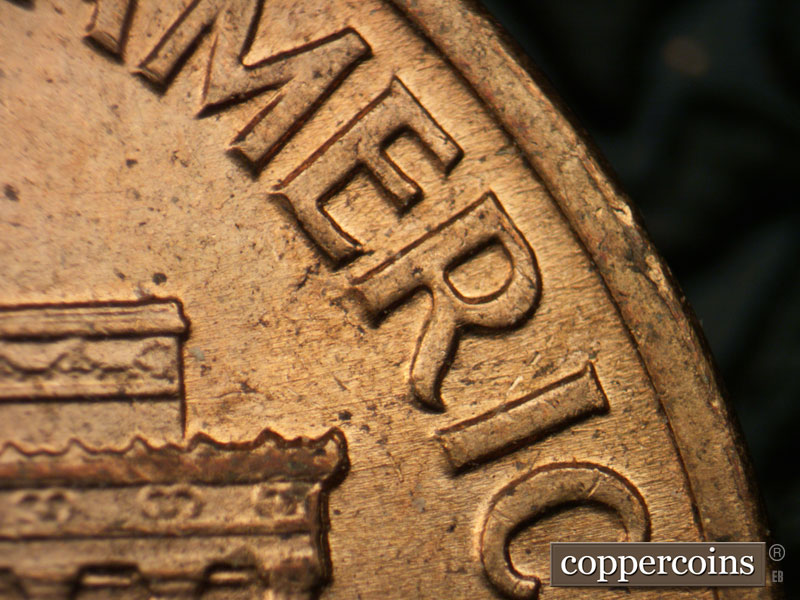 Die-stage B marker on 1959D•1MM•005 (1959 Repunched Mint Mark).