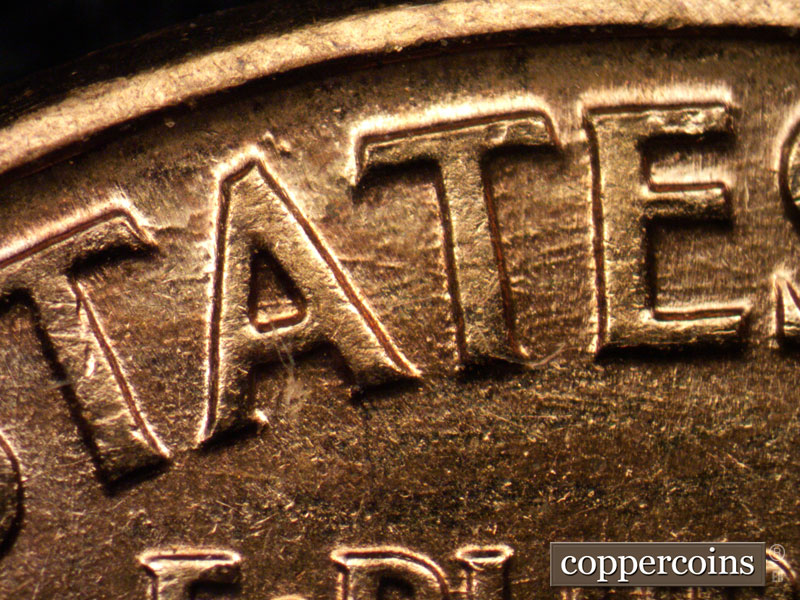 Die-stage B marker on 1959D•1MM•007 (1959 Repunched Mint Mark).