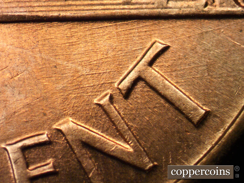 Die-stage B marker on 1959D•1MM•007 (1959 Repunched Mint Mark).