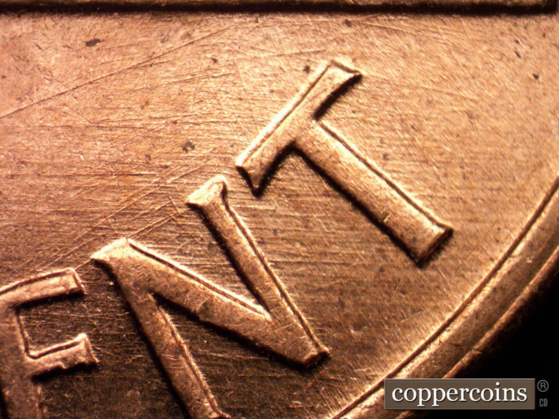 Die-stage B marker on 1959D•1MM•013 (1959 Repunched Mint Mark).