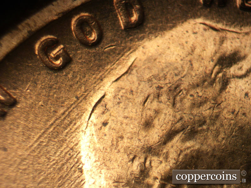 Die-stage C marker on 1959D•1MM•013 (1959 Repunched Mint Mark).